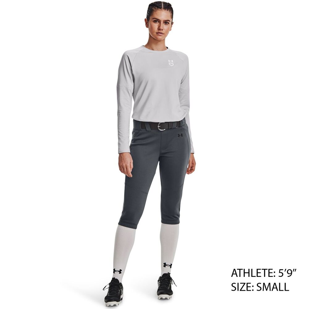 NWT Under Armour Vanish Softball Cropped Grey Pants Women’s Sz S 1375663-012